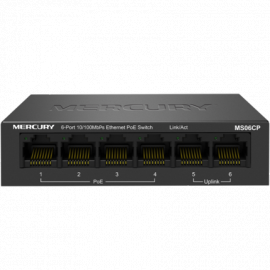 POE交换机 水星MS06CP 6口百兆 4+2 铁盒